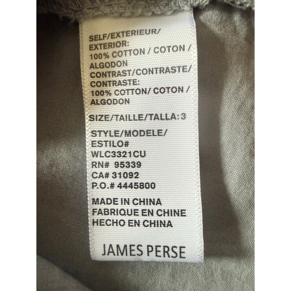 James Perse Women’s Three-Quarter Sleeve Button-Up Shirt Sz. 3-Slate, NWT - Picture 7 of 14